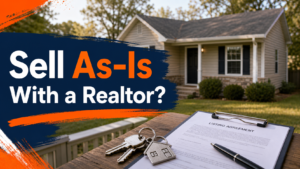 Arkansas homeowner comparing selling a house as-is with a realtor or direct buyer