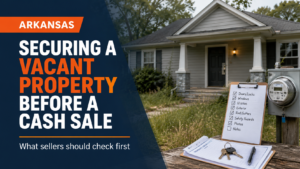 Securing a vacant property in Arkansas before a cash sale