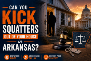 Arkansas homeowner reviewing options for can you kick squatters out of your house