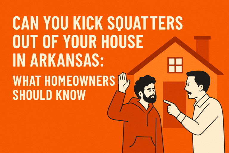 Arkansas homeowner reviewing options for can you kick squatters out of your house