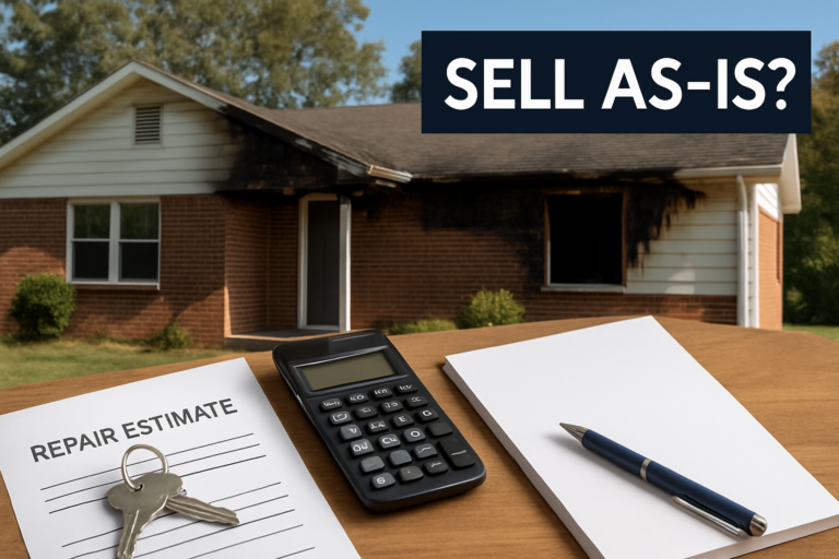 Arkansas homeowner reviewing options for selling a house in arkansas with fire damage vs selling as is: what’s better?