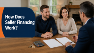 Arkansas homeowner reviewing a seller-financing payment plan beside house keys with the question How Does Seller Financing Work?