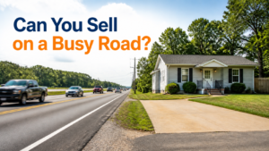 Arkansas house beside a busy road asking Can You Sell on a Busy Road?