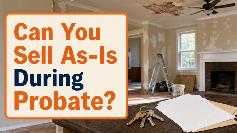 Inherited Arkansas house interior, estate papers, and keys with the question Can You Sell As-Is During Probate?