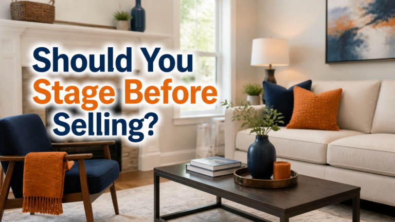 Tastefully staged Arkansas living room asking Should You Stage Before Selling?