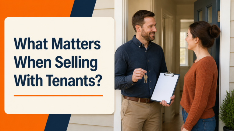 Rental house keys and lease papers illustrating showings, deposits, and damage during a tenant-occupied sale